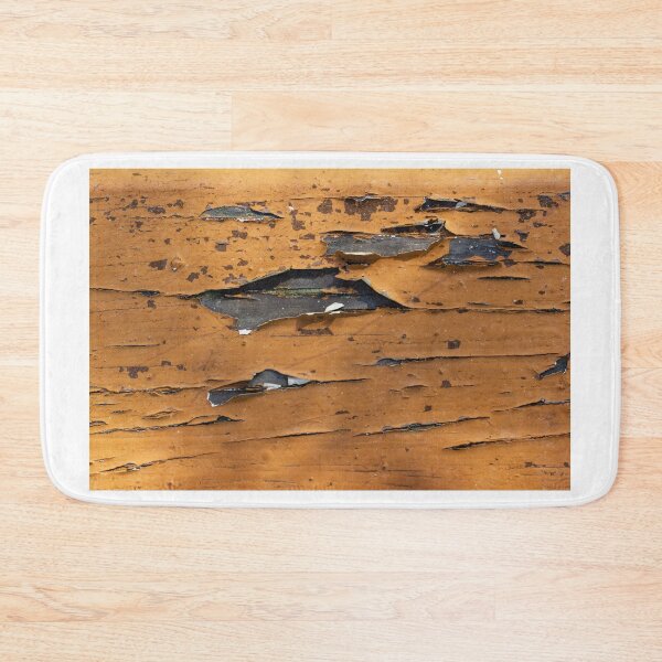 Item preview, Peeling Orange Paint On Weathered Wood Plank Texture Showing Decay And Rustic Distress designed and sold by Nmallia.