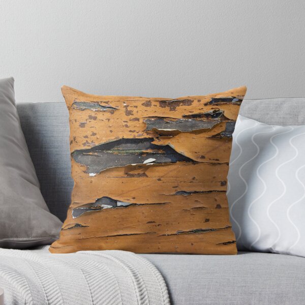 Item preview, Peeling Orange Paint On Weathered Wood Plank Texture Showing Decay And Rustic Distress designed and sold by Nmallia.