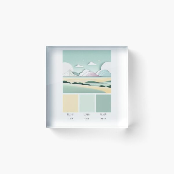 Item preview, Art - Paper-Cut Composition, Harmony of Pastel Hues and Geometric Forms designed and sold by Reverso-Design.