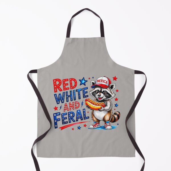 Item preview, Red White and Feral Funny Merica Raccoon designed and sold by emilypigou.