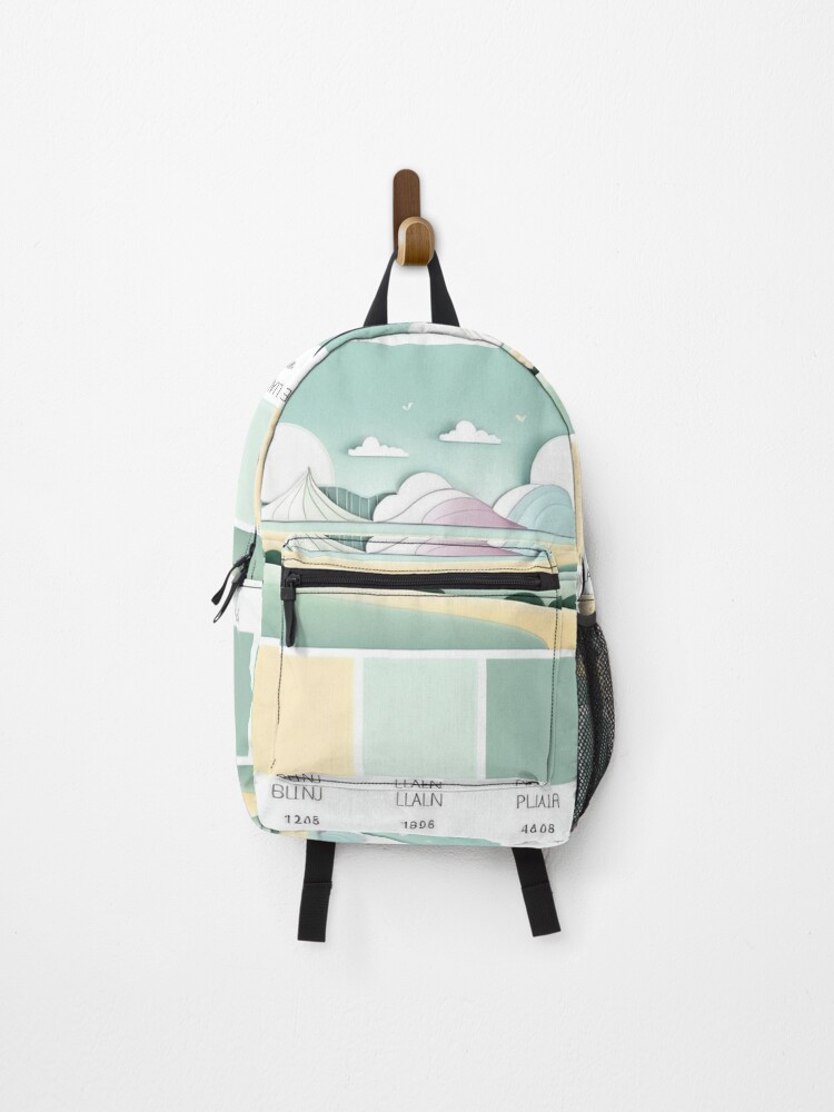 Thumbnail 1 von 3, Rucksack, Art - Paper-Cut Composition, Harmony of Pastel Hues and Geometric Forms designt und verkauft von Reverso-Design.