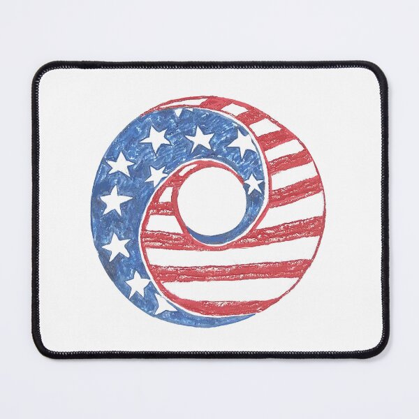 Item preview, American Flag Yin Yang Painting designed and sold by HsiaoYunePublishing.
