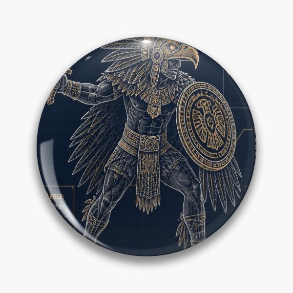 Item preview, Aztec Warrior Blueprint Shirt | Eagle Warrior Technical Illustration designed and sold by SunnyDesign82.