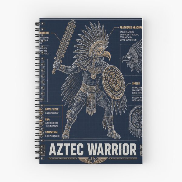 Item preview, Aztec Warrior Blueprint Shirt | Eagle Warrior Technical Illustration designed and sold by SunnyDesign82.