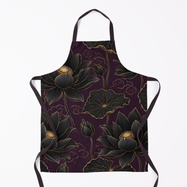 Item preview, Elegant Black Lotus Botanical Pattern designed and sold by Owcomm.