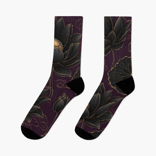 Item preview, Elegant Black Lotus Botanical Pattern designed and sold by Owcomm.