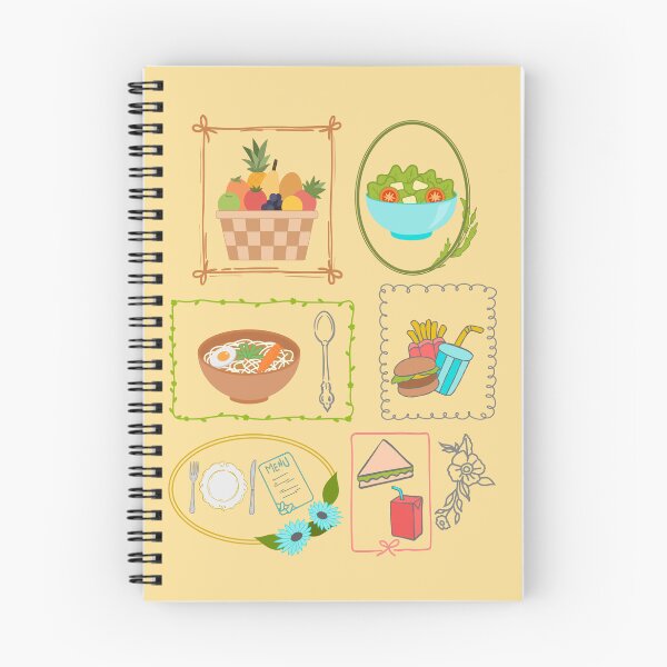 Item preview, Cute Vintage Doodle Food Frames Illustration designed and sold by Laanas55.