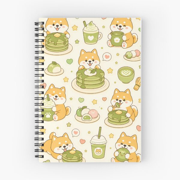 Item preview, Shiba Matcha Pancake Pattern designed and sold by Soft Berry Studio.
