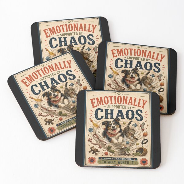 Item preview, Emotionally Supported by Chaos Pet Poster designed and sold by Sketchlegacy.