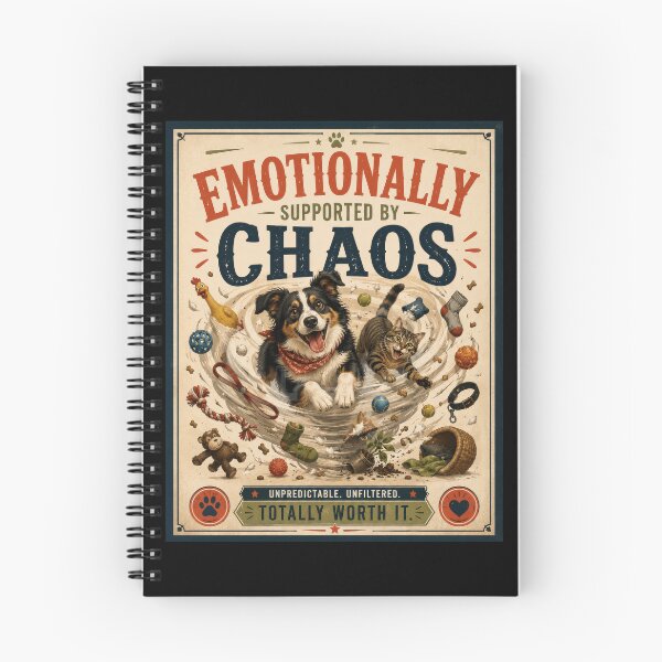 Item preview, Emotionally Supported by Chaos Pet Poster designed and sold by Sketchlegacy.
