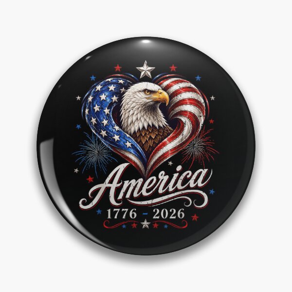 Item preview, Patriotic American Bald Eagle Heart Flag 1776 To 2026 Independence Day designed and sold by LakenDraphil.