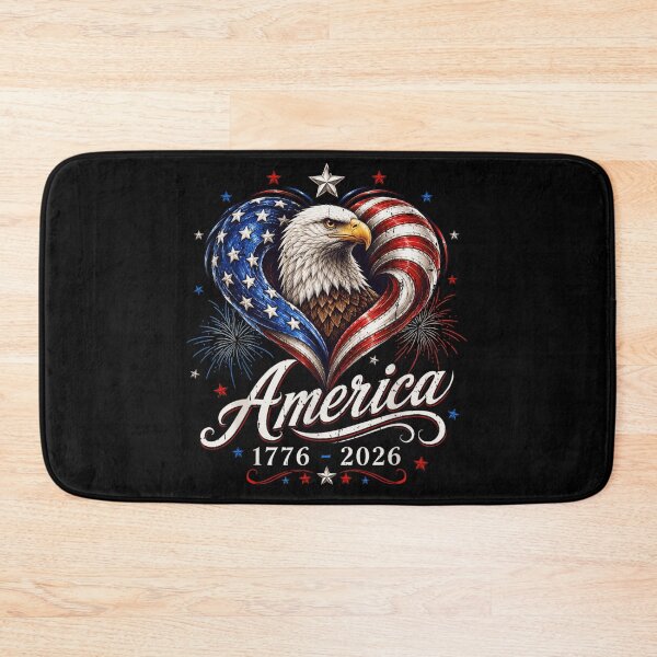 Item preview, Patriotic American Bald Eagle Heart Flag 1776 To 2026 Independence Day designed and sold by LakenDraphil.