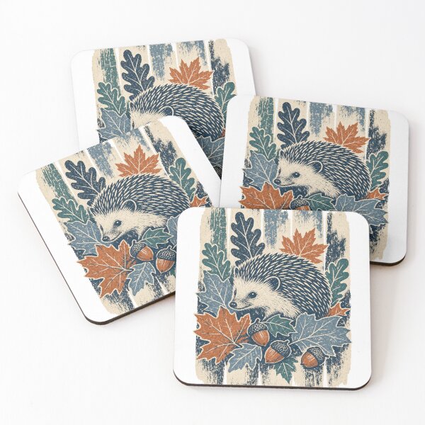 Item preview, Hedgehog Among the Autumn Leaves designed and sold by VisualArtsOasis.