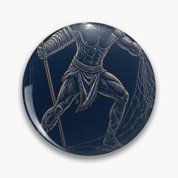 Item preview, Roman Gladiator Blueprint Shirt | Ancient Arena Fighter Illustration designed and sold by SunnyDesign82.