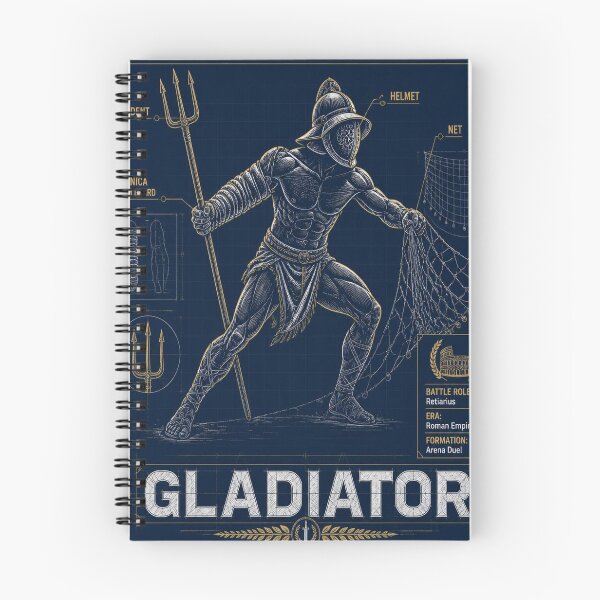 Item preview, Roman Gladiator Blueprint Shirt | Ancient Arena Fighter Illustration designed and sold by SunnyDesign82.