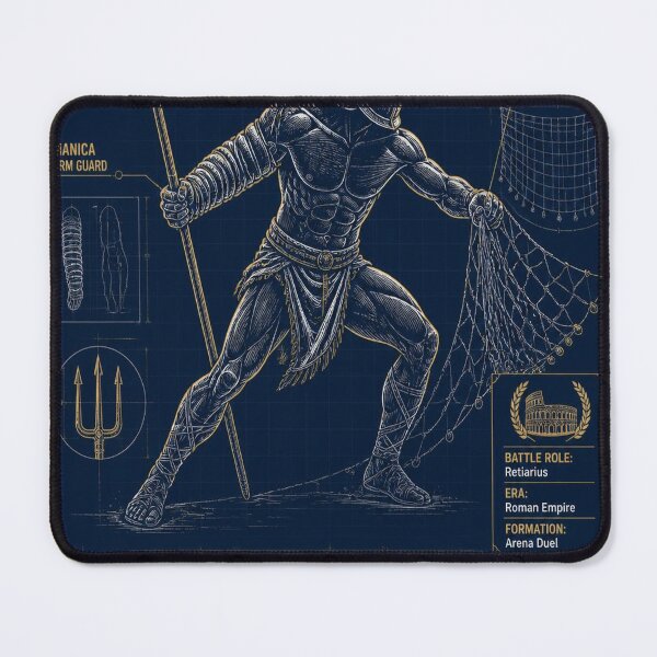 Item preview, Roman Gladiator Blueprint Shirt | Ancient Arena Fighter Illustration designed and sold by SunnyDesign82.