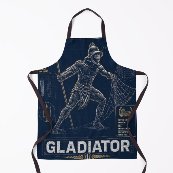 Item preview, Roman Gladiator Blueprint Shirt | Ancient Arena Fighter Illustration designed and sold by SunnyDesign82.