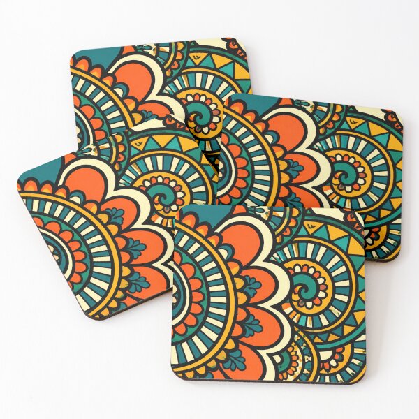 Item preview, Vibrant Boho Mandala Tribal Art — Colorful Bohemian Geometric Pattern designed and sold by freezed-frames.