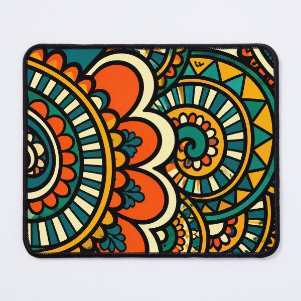 Artikelvorschau, Lebendige Mandala-Kunst im Boho-Stil – farbenfrohes geometrisches Muster im Bohème-Stil entworfen und verkauft von freezed-frames.