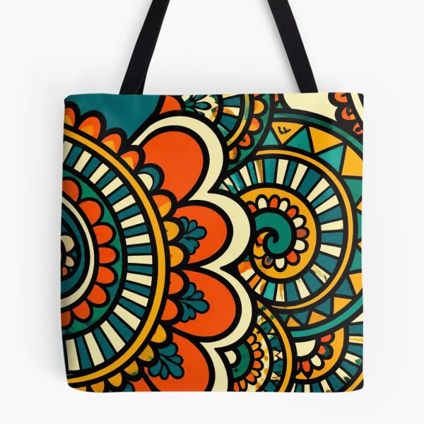 Item preview, Vibrant Boho Mandala Tribal Art — Colorful Bohemian Geometric Pattern designed and sold by freezed-frames.