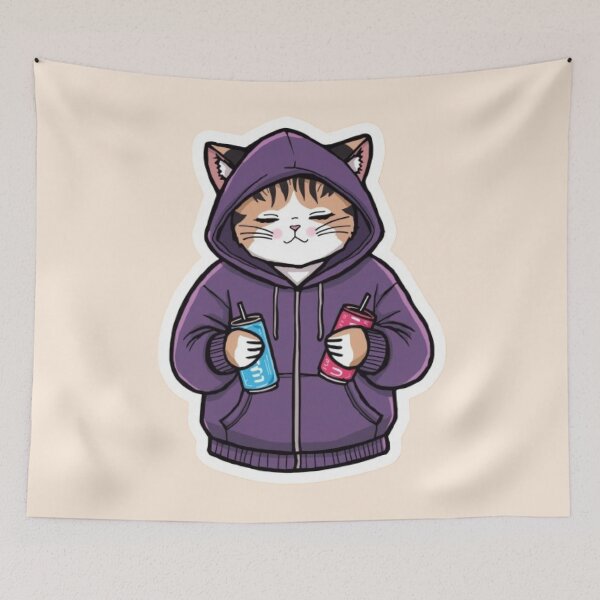 Item preview, No Sleep Just Gaming Cat Sticker designed and sold by Stylestickers55.