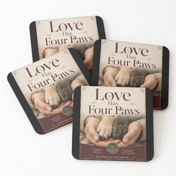 Item preview, Love Has Four Paws Pet Lover Poster  designed and sold by Sketchlegacy.