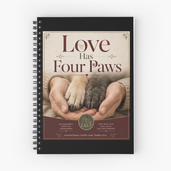 Item preview, Love Has Four Paws Pet Lover Poster  designed and sold by Sketchlegacy.
