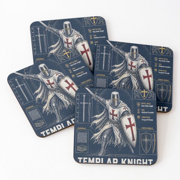 Artikelvorschau, Templar Knight Blueprint Shirt | Crusader Warrior Technical Illustration entworfen und verkauft von SunnyDesign82.