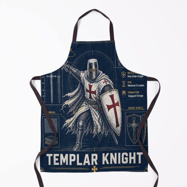Item preview, Templar Knight Blueprint Shirt | Crusader Warrior Technical Illustration designed and sold by SunnyDesign82.