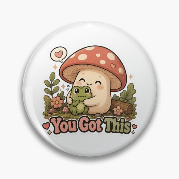 Item preview, You Got This Mushroom Shirt | Cute Motivational Mushroom Hugging Frog Kawaii Encouragement Gift designed and sold by MrDev.