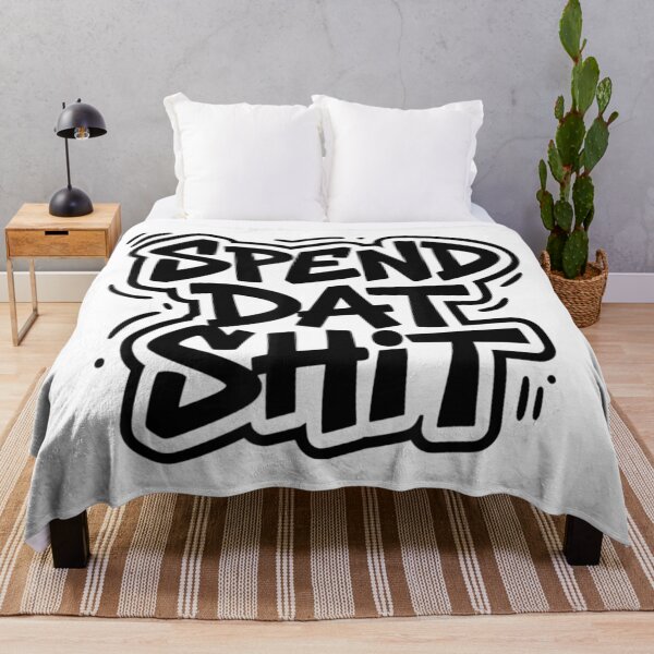 Item preview, Spend Dat Shit Trendy Streetwear Typography Distressed Black Aesthetic Graphic designed and sold by DaphoLatara.