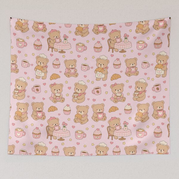 Item preview, Teddy Bear Bakery Morning Pattern designed and sold by Soft Berry Studio.