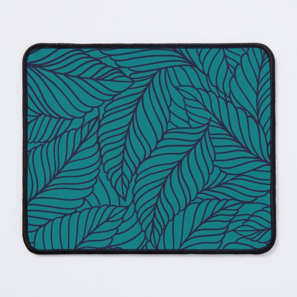 Item preview, Tropical Teal Leaf Seamless Pattern designed and sold by THE RILONA.