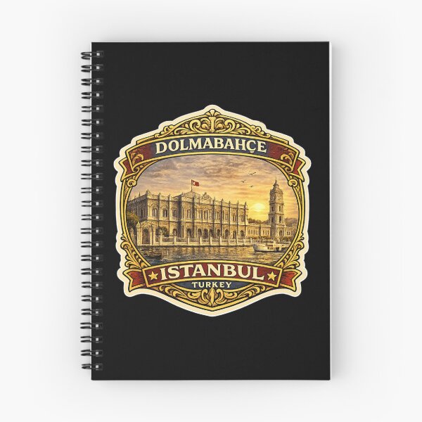 Item preview, Dolmabahce Palace Istanbul Vintage Travel Badge Sticker | Turkey Landmark Souvenir designed and sold by DreamPaw Studio.