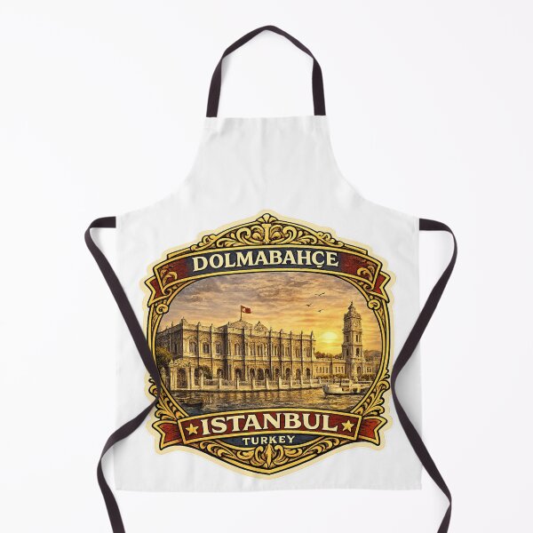 Item preview, Dolmabahce Palace Istanbul Vintage Travel Badge Sticker | Turkey Landmark Souvenir designed and sold by DreamPaw Studio.