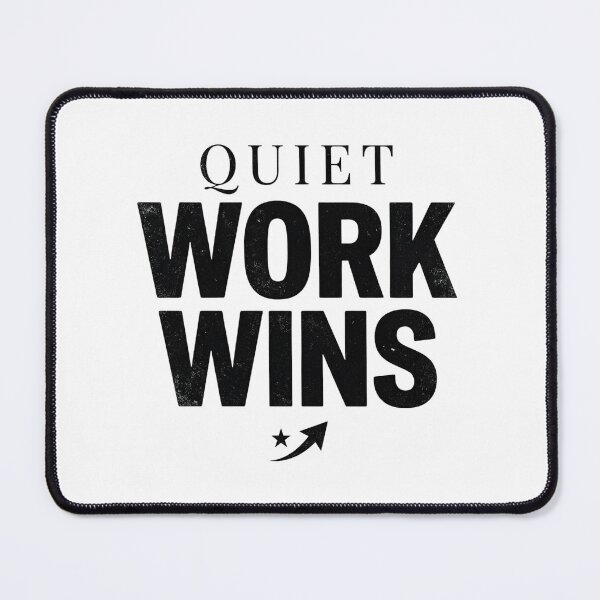 Item preview, Quiet Work Wins | Minimal Success Typography designed and sold by lalitacreations.
