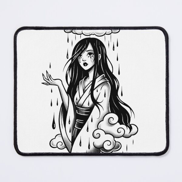 Item preview, Ame-onna Rain Spirit – Dark Japanese Tattoo designed and sold by feedmykraken.
