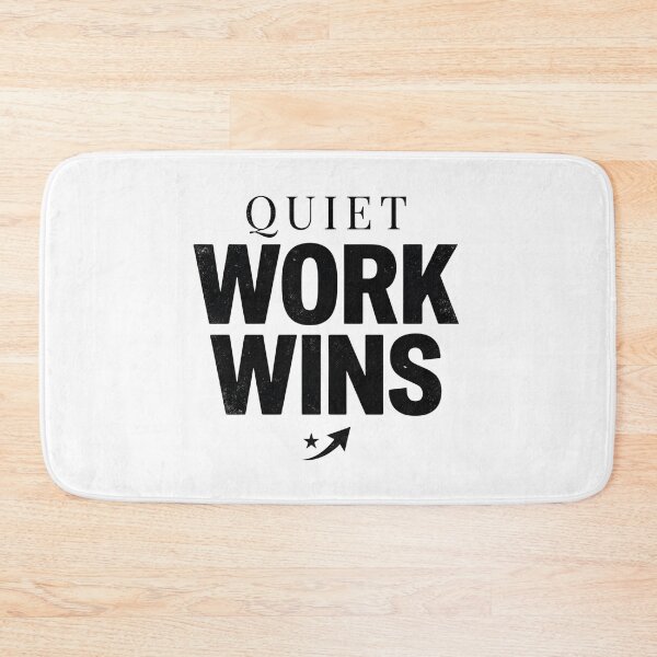 Item preview, Quiet Work Wins | Minimal Success Typography designed and sold by lalitacreations.