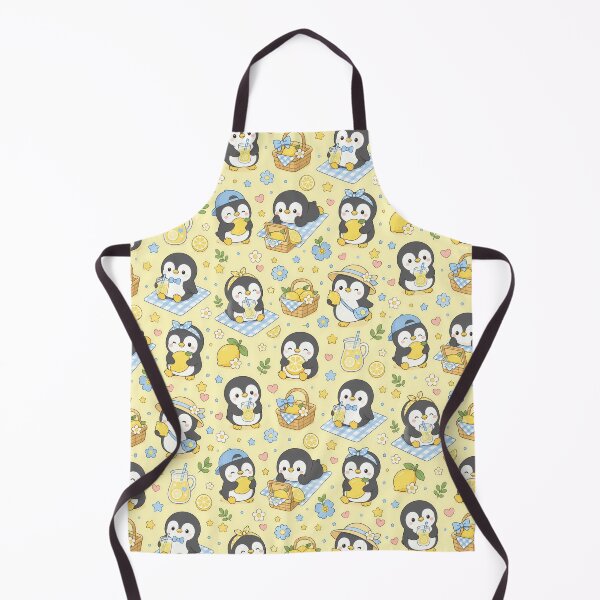 Item preview, Penguin Lemon Picnic Pattern designed and sold by Soft Berry Studio.