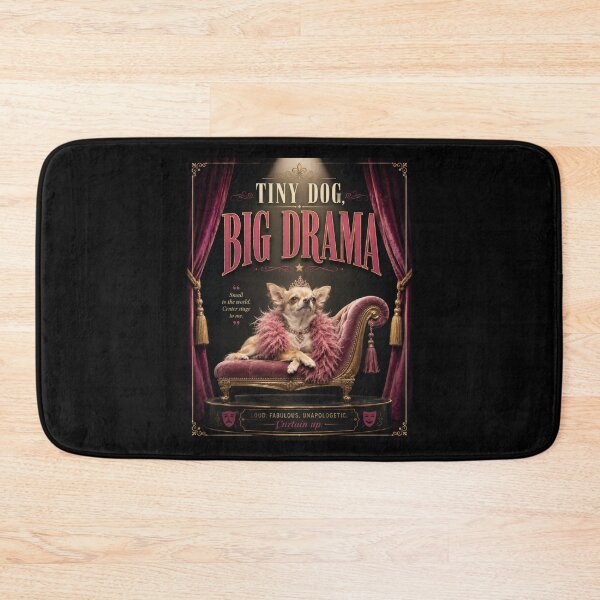 Item preview, Tiny Dog Big Drama Chihuahua Poster  designed and sold by Sketchlegacy.