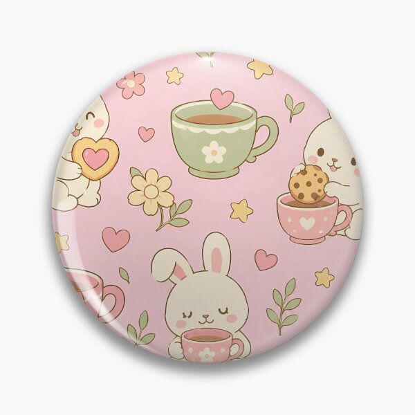Item preview, Bunny Tea & Cookies Pattern designed and sold by Soft Berry Studio.