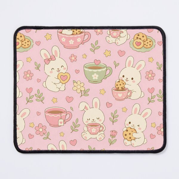 Item preview, Bunny Tea & Cookies Pattern designed and sold by Soft Berry Studio.