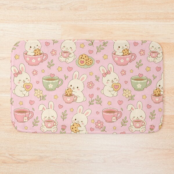 Item preview, Bunny Tea & Cookies Pattern designed and sold by Soft Berry Studio.
