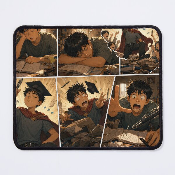Item preview, Student Life Cozy Reading Room Comic Print designed and sold by Grafititee.