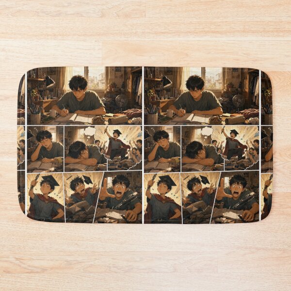 Item preview, Student Life Cozy Reading Room Comic Print designed and sold by Grafititee.