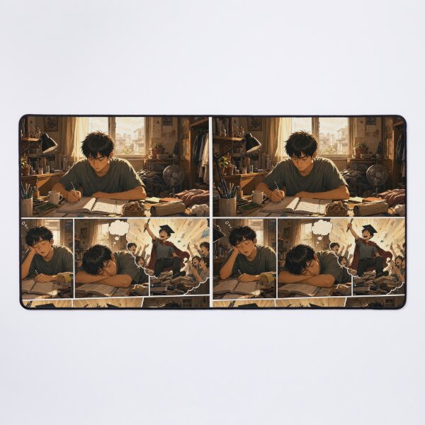 Item preview, Student Life Cozy Reading Room Comic Print designed and sold by Grafititee.