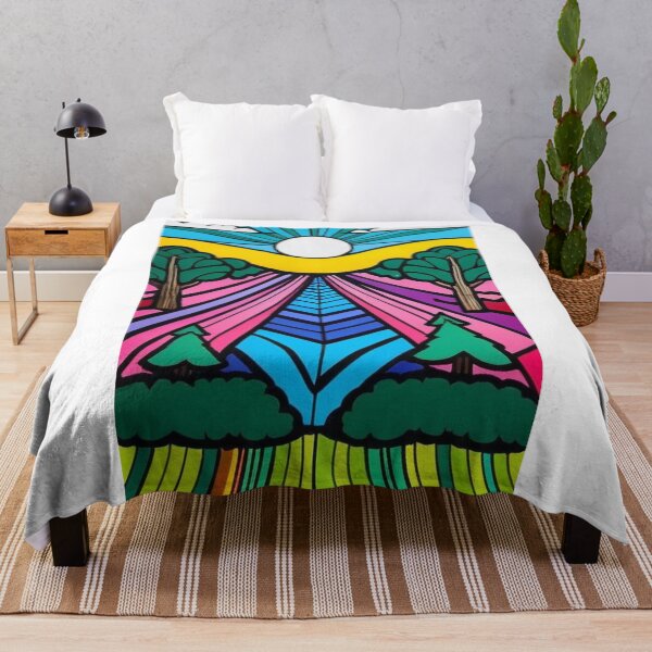 Item preview, Art - Pop Art Landscape, Vibrant Colors and Dynamic Perspective designed and sold by Reverso-Design.