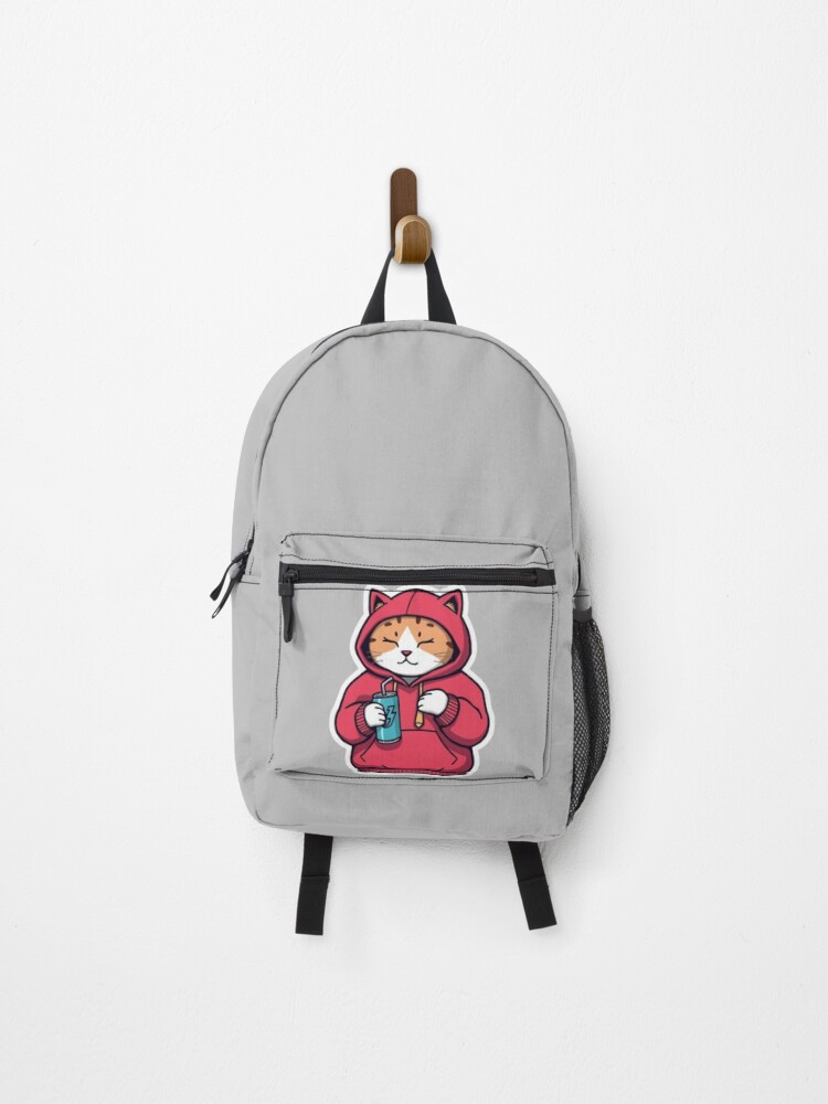 Thumbnail 1 of 3, Backpack, No Sleep Just Gaming Cat Sticker designed and sold by Stylestickers55.