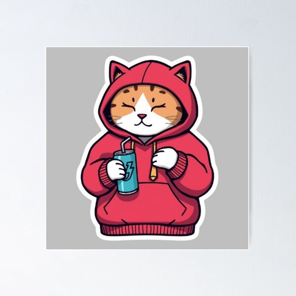 Item preview, No Sleep Just Gaming Cat Sticker designed and sold by Stylestickers55.