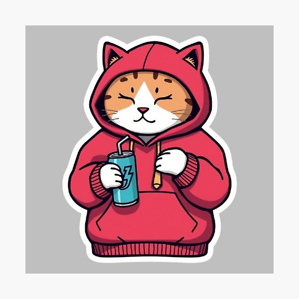 Item preview, No Sleep Just Gaming Cat Sticker designed and sold by Stylestickers55.